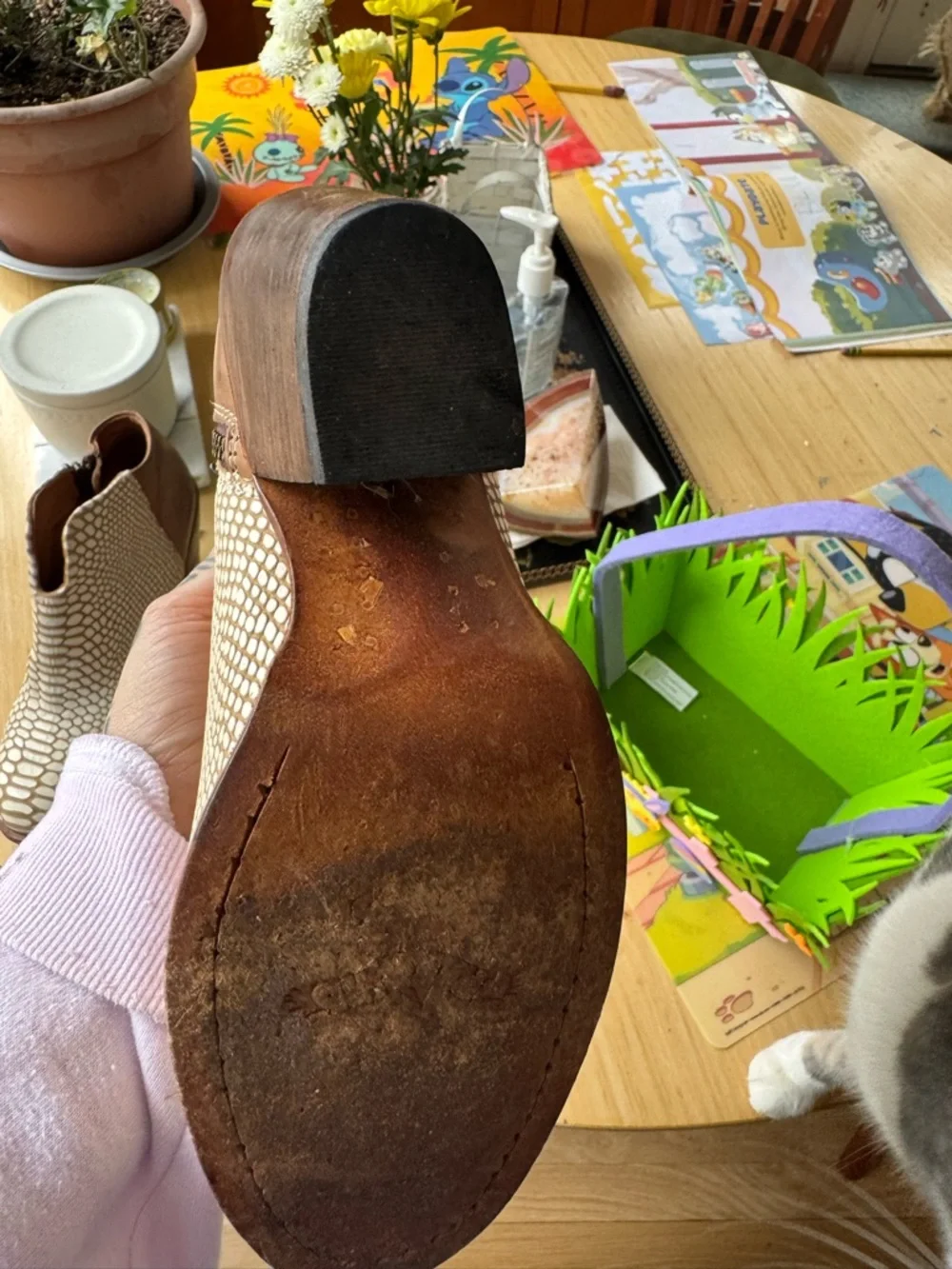 Freebird “DETROIT by Steven Two-Tone Brown and Cream Snake-Pattern Ankle Booties - Picture 7 of 8